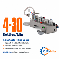 Machine de remplissage semi-automatique pneumatique pour petits flacons en verre, 5-5000 ml, pour parfum, huile, jus, miel, boisson, eau