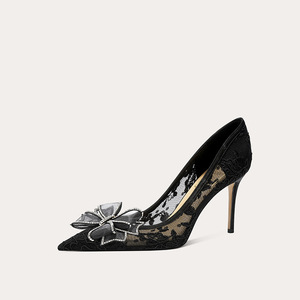 Zapatos de Tacón para Novia, Sandalias de Satén con Lazo de Cristal, Zapatos de Fiesta y Baile de Graduación, Verano 2025 - Product Image 2