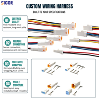 Custom Automotive Motorcycle Wiring Harness Assembly 2 3 4 6Pin JST JWPF Waterproof PVC/PBT Connector Cable 0.3mm IP66