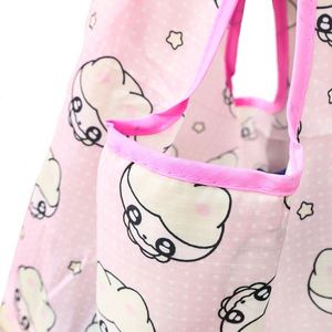 Customizable Expandable Foldable Washable Recyclable <b>Nylon</b> <b>Tote</b> Bag Cartoon Pattern Shoulder Strap Reusable for Shopping Use - Product Image 4