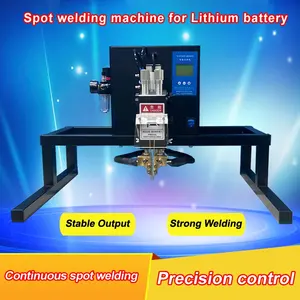 Mesin las titik sel silinder Lithium Manual tipe Gantry mesin las tempat baterai AC untuk 18650 21700 sel
