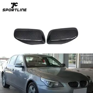 Pair Carbon Fiber Xe Gương Nắp cho BMW 5 Series E60 E61 6 Series E63 E64 02-07