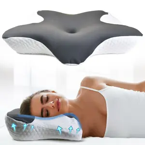 Almofada de espuma de memória para cama, almofada decorativa de pelúcia ortopédica personalizada para massagem e viagem, almofada para bebês e gravidez