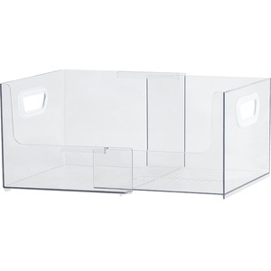 Transparent Plastic Bookend Storage Box 20x23x15.5 Cm For Desk Organization Student Use - Product Image 1