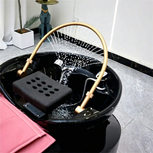 Sillón de Masaje Eléctrico KISEN con Lavabo de Cerámica - Muebles de Salón para Baño y Gimnasio - Product Image 1