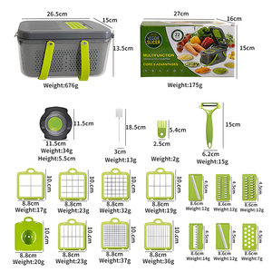 Utensilios de Cocina para el Hogar, Cortador de Verduras Multifuncional de 22 Piezas, Picador de Verduras con Mango - Product Image 6