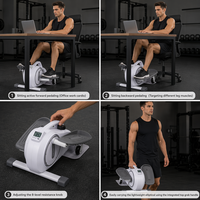 Elliptiques de fitness à résistance réglable avec support magnétique et écran LED pour la maison et le bureau