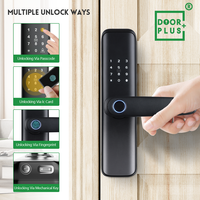 Serrure intelligente étanche Doorplus, Tuya Wifi, mot de passe, empreinte digitale, poignée numérique, serrure de porte intelligente Ttlock