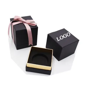 Caixa de velas personalizada fita decorativa premium quadrate para presente, frasco dobrável, embalagem ecológica de luxo com caixa de velas de inserção