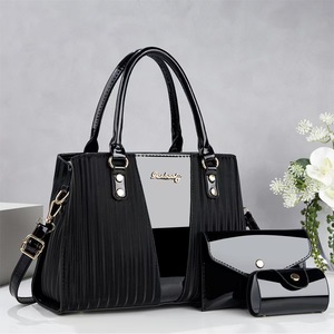 Three Piece <b>Bag</b> Set Glossy Leather Big Size Everyday <b>Shoulder</b> Crossbody <b>Bag</b> Casual Stylish Women's Spring 2026 Polyester Lining - Product Image 4