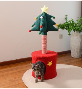 Sıcak satış noel ağacı şekilli kedi tırmalama çerçeve yüksek kalite Sisal halat kedi yatak kedi tırmanma çerçeve entegre kedi yatak - Product Image 6