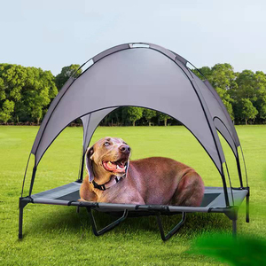 Parasol portátil Elevado Refrigeración Transpirable Elevado Perro Mascota Cama con pies para campamento al aire libre - Product Image 4