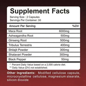 Capsules d'agrandissement masculin naturelles à base de racine de Maca noire pour une croissance, un épaississement et une longueur accrues chez l'homme - Product Image 6
