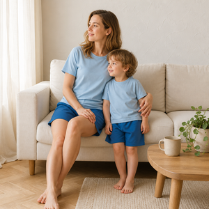 Pigiama Estivo in Cotone e Spandex per Bambina, Set Corto, 19 <span class=keywords><strong>Mesi</strong></span>, Pigiami Coordinati Mamma e Bambino - Product Image 2