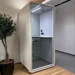 Space Saving <b>Soundproof</b> Office Booth Modular Acoustic Pod with Glass Door - Product Image 2