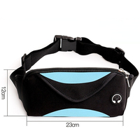 Riñonera Deportiva Impermeable de Neopreno Ultraligera Unisex con Cierre de Cremallera y Correa Ajustable para Correr, Ciclismo, Fitness y Gimnasio