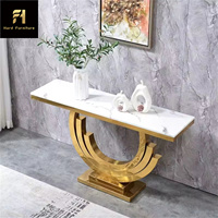Console d'entrée en or de luxe italienne, console de salle à manger moderne de luxe, armoire de haute qualité, vente en gros d'usine