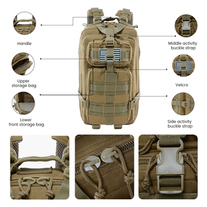 Mochila Táctica Impermeable LUPU de 36-56L con Sistema Molle, Mochila Suave para Viajes, Senderismo y Camping - Product Image 3