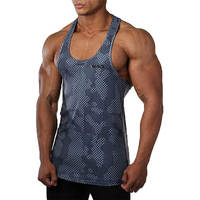 Débardeurs de sport ajustés à motif graphique camouflage, style streetwear, sublimation, pour la gym, vente en gros directe usine