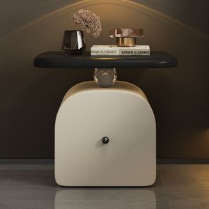 Mesita de Noche Suspendida de Diseño, Mueble de Dormitorio con Almacenamiento de Madera Maciza, Estilo Moderno Minimalista - Product Image 3
