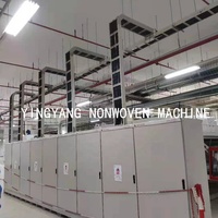 Ligne de production automatique de coussinets YINGYANG pour machine de remplissage de couettes tuftées, équipée d'un cardoir et d'une machine à superposer les tissus non tissés