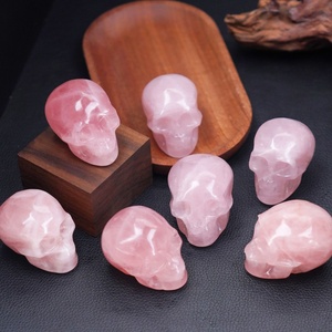 Giá rẻ giá <span class=keywords><strong>2</strong></span> inch pha lê <span class=keywords><strong>Skull</strong></span> Tay Chạm Khắc chữa bệnh tự nhiên đá Rose Quartz <span class=keywords><strong>Skull</strong></span> cho món quà - Product Image 2