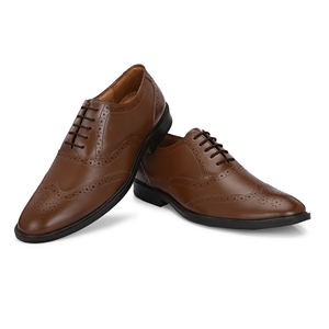 Chaussures Oxford en cuir véritable pour hommes, chaussures habillées classiques pour affaires, en cuir de vache - Product Image 3