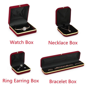 Spot Plastic Plush Jewelry <b>Box</b>, Ring <b>Box</b>, Pendant Bracelet, <b>Earring</b>, Necklace, Long Chain Velvet Jewelry Packaging <b>Box</b> - Product Image 3