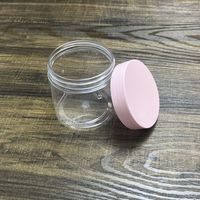 Pot en plastique PET de qualité alimentaire 50 ml 100 ml, conteneur cosmétique vide transparent avec couvercle mat coloré pour gommage corporel, masque facial, crème