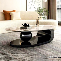 Table basse ovale, table basse en pierre, salon simple, petit appartement, fabricant en gros