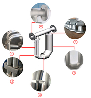 Medidor de flujo de fluido con sensor de tubo de precisión de acero inoxidable 0.2% Medidor de flujo másico de Coriolis tipo en forma de U de etilenglicol