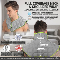 Compresse réutilisable pour le cou et les épaules, pack de gel personnalisé, coussin chauffant micro-ondable pour soulagement de la douleur, thérapie par enveloppement, OEM