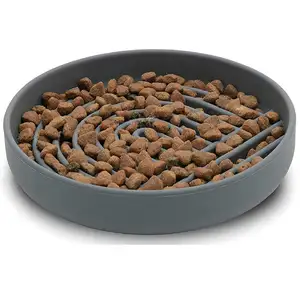 Pet friendly mangiare microonde sicuro per uso alimentare silicone anti soffocamento ciotola di alimentazione lenta per cane