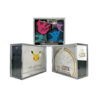 Boîte de Rangement Acrylique Transparente de Haute Qualité pour Dresseur d'Élite, Boîte de Rappel de Cartes de Jeu ETB Acrylique avec Couvercle Magnétique