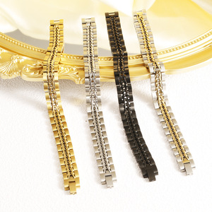 Pulsera de Cadena Trenzada Vintage al por Mayor para <span class=keywords><strong>Hombre</strong></span> y Mujer, de Acero Inoxidable Sólido, Resistente al Deslustre, Joyería de Moda Urbana - Product Image 1