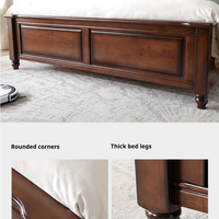 Tête de lit moderne de luxe léger, style rétro, pour chambre principale, double, réglable, écologique, avec dossier souple et rangement intégré en bois massif