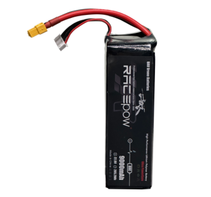 Racepow 6S2P 22.8V 9000mAh 80C High Voltage Lithium Polymer Battery Factory Price for 9-10 Inch FPV Quadcopter Drone
