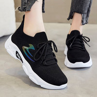 Sepatu Sneakers Wanita Kasual Rajut Terbang 2025, Bernapas Nyaman Untuk Musim Panas Gugur, Gaya Berjalan Modis, Sepatu Lari