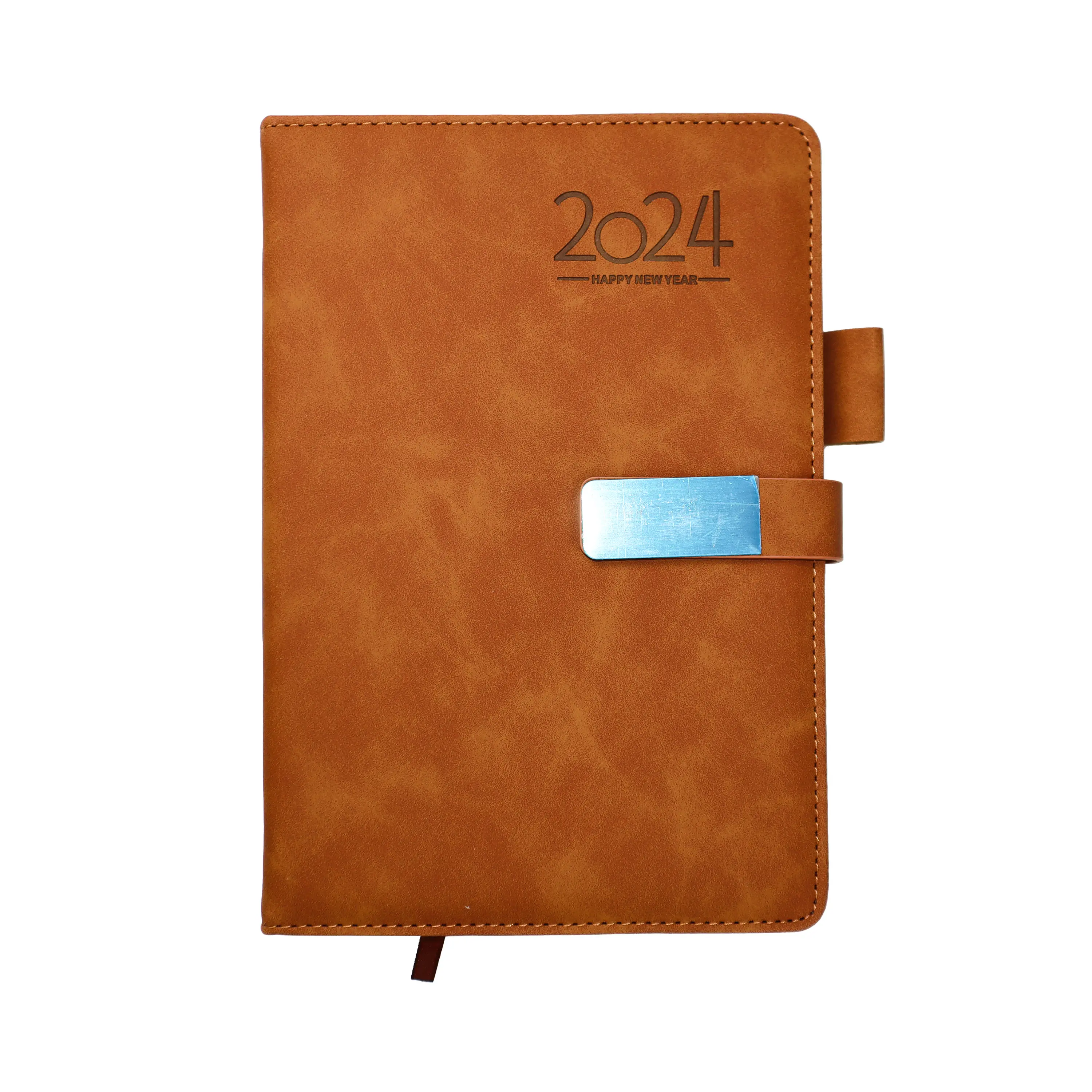20234New Arrival Benutzer definiertes Notizbuch A5 Lederbezug Hand gefertigte Banner-Notizbücher mit Magnets chloss