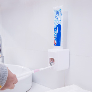 <b>Toothpaste</b> <b>Dispenser</b> Wall Mounted Automatic <b>Toothpaste</b> Squeezer With Brush Holder Nordic Color PP Material Bathroom Accessory - Product Image 2