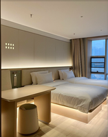 Modernes 3-Sterne Melamin-Sperrholz Modulares Leicht zu Montierendes Hotel-Suite-Möbelset