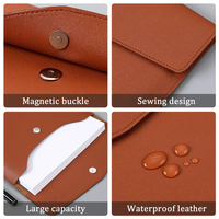 Carpeta de Archivos de Cuero PU de Calidad, Personalizada, Impermeable, Tamaño A4, con Cierre Magnético, para Documentos y Información Empresarial