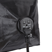 Kit de boîte à lumière souple pour portrait et vidéo avec support de lampe à 4 douilles