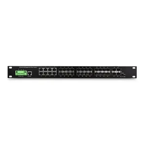 Conmutador Ethernet industrial de 36 puertos gestionado L2 24 * 1000Base-X SFP + 8 * 1000Base-T(X) + 4x10G SFP +