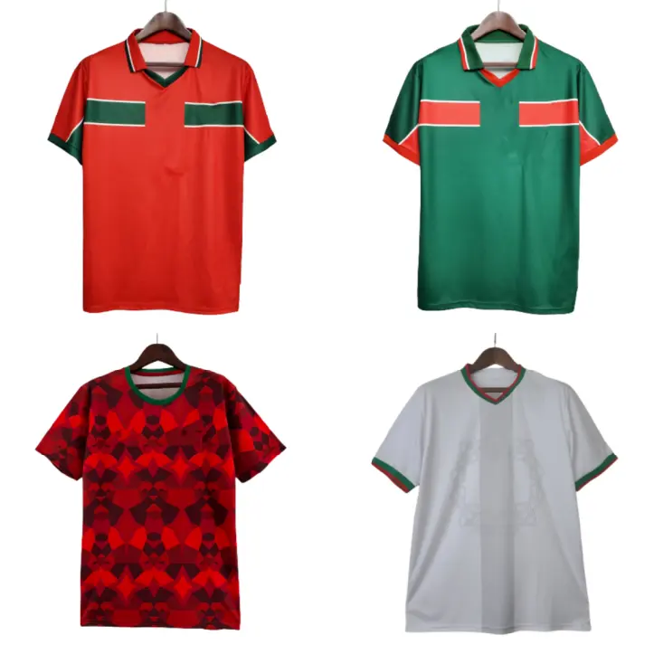 Venta al por mayor equipo chándales retro fútbol Jersey Marruecos fútbol camisetas baratas