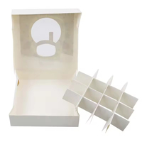 Boîte cadeau personnalisée pour biscuits de Noël avec fenêtre transparente, boîte d'emballage en papier pour chocolats, bonbons, desserts et cadeaux de fêtes