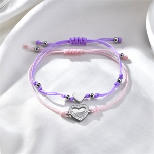 High Quality Eco-friendly Stainless Steel Gold-color Trendy Charm <b>Braided</b> Adjustable Bracelet for Women - Product Image 4