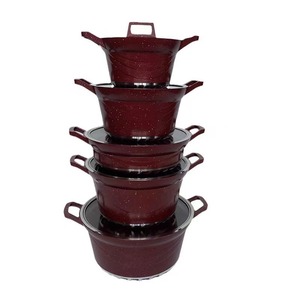 Batterie de Cuisine Antiadhésive Classique de Dix Pièces Comprenant un Wok <span class=keywords><strong>en</strong></span> Tourmaline une Marmite Essentiels de Cuisine <span class=keywords><strong>en</strong></span> Métal - Product Image 3