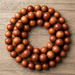 Perles en bois chapelet naturel, perles en bois, sandale myore originale, perles de prière bouddhiste tibétain - Product Image 1