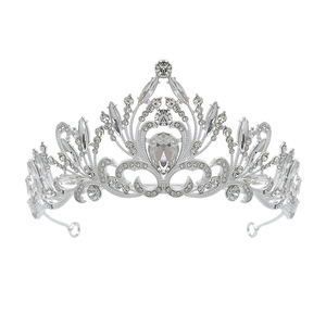 Les nouvelles couronnes de la mode européenne et américaine classique et rétro en alliage strass couronne femmes tempérament élégant accessoire de cheveux - Product Image 3